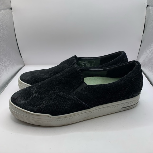 SALVIA black fabric platform loafers KERN COW SUEDE snake print size EU 40 US 9 - Picture 5 of 11